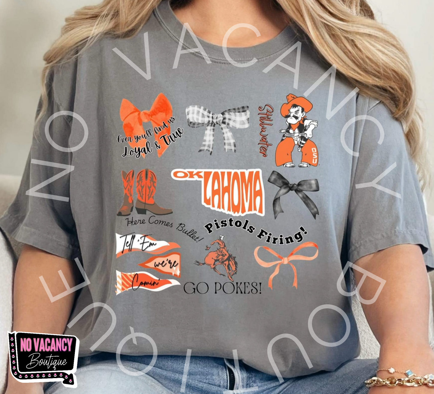 Orange Oklahoma Collage Tee